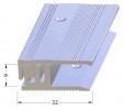 Ukončovací profil Roll - s 9 mm základním profilem - Alu stříbro - 270 cm