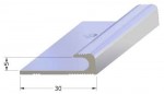 Soklový ukončovací profil Roll - 5 mm,vrtaný - Alu stříbro - 270 cm