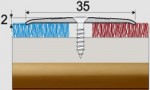 Přechodový profil 35 mm bez nivelace, šroubovací - 270 cm - zlato