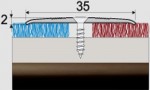 Přechodový profil 35 mm bez nivelace, šroubovací - 270 cm - tmavá bronz