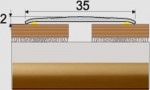 Přechodový profil 35 mm bez nivelace, samolepící - 270 cm - zlato