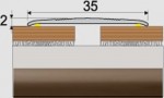 Přechodový profil 35 mm bez nivelace, samolepící - 270 cm - světlá bronz
