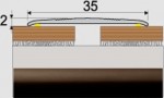 Přechodový profil 35 mm bez nivelace, samolepící - 270 cm - tmavá bronz