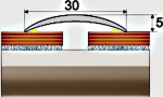 Přechodový profil 30 mm s nivelací 5 mm, samolepící - 270 cm - světlá bronz