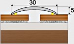 Přechodový profil 30 mm s nivelací 5 mm, samolepící - 270 cm - Buk