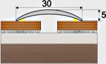 Přechodový profil 30 mm s nivelací 5 mm, samolepící - 270 cm - Buk světlý