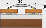 Přechodový profil 30 mm s nivelací 5 mm, samolepící - 270 cm - Olše