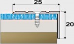 Schodový profil 25 x 20 mm, šroubovací - 120 cm - zlato