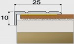 Schodový profil 25 x 10 mm, samolepící - 270 cm - zlato