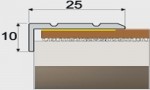 Schodový profil 25 x 10 mm, samolepící - 270 cm - světlá bronz