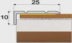 Schodový profil 25 x 10 mm, samolepící - 270 cm - Buk