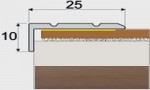 Schodový profil 25 x 10 mm, samolepící - 270 cm - Buk světlý