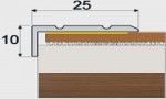 Schodový profil 25 x 10 mm, samolepící - 270 cm - Dub