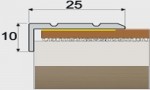 Schodový profil 25 x 10 mm, samolepící - 270 cm - Javor