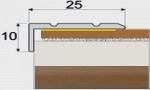 Schodový profil 25 x 10 mm, samolepící - 270 cm - Sosna