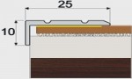 Schodový profil 25 x 10 mm, samolepící - 270 cm - Afrezie