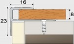 Schodový profil 23 x 15 mm, tl. 8 mm, šroubovací - 270 cm - světlá bronz