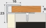 Schodový profil 23 x 15 mm, tl. 8 mm, šroubovací - 270 cm - tmavá bronz