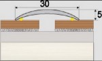 Přechodový profil 30 mm s nivelací 5 mm, samolepící - 270 cm - Sosna bílá