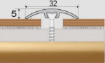 Přechodový profil UNIVERZÁLNÍ 32 mm s nivelací 5 mm, samolepící - 93 cm - zlato