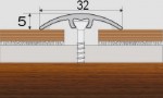 Přechodový profil UNIVERZÁLNÍ 32 mm s nivelací 5 mm - 93 cm - Teak indický