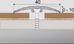 Přechodový profil UNIVERZÁLNÍ 40 mm s nivelací 10 mm, samolepící - 93 cm - stříbro