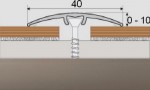 Přechodový profil UNIVERZÁLNÍ 40 mm s nivelací 10 mm, samolepící - 93 cm - světlá bronz