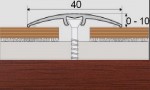 Přechodový profil UNIVERZÁLNÍ 40 mm s nivelací 10 mm - 93 cm - Mahagon