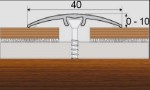 Přechodový profil UNIVERZÁLNÍ 40 mm s nivelací 10 mm - 93 cm - Teak indický