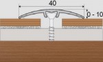 Přechodový profil UNIVERZÁLNÍ 40 mm s nivelací 10 mm - 270 cm - Buk