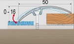 Přechodový profil 50 mm bez nivelace, samolepící - 270 cm - javor