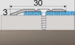 Ukončovací profil 30 mm, pro výškový rozdíl 3 mm, samolepící, 90 cm - světlá bronz