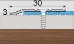 Ukončovací profil 30 mm, pro výškový rozdíl 3 mm, samolepící, 90 cm - dub