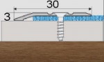 Ukončovací profil 30 mm, pro výškový rozdíl 3 mm, samolepící, 90 cm - dub světlý