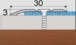 Ukončovací profil 30 mm, pro výškový rozdíl 3 mm, samolepící, 270 cm - olše