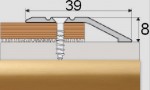 Ukončovací profil 39 mm, pro výškový rozdíl 8 mm, samolepící, 270 cm - zlato