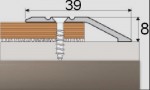 Ukončovací profil 39 mm, pro výškový rozdíl 8 mm, samolepící, 270 cm - světlá bronz