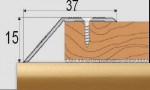 Ukončovací profil 37 mm, pro výškový rozdíl 15 mm, šroubovací, 90 cm - zlato