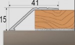 Ukončovací profil 41 mm, pro výškový rozdíl 15 mm, samolepící, 270 cm - světlá bronz