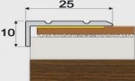 Schodový profil 25 x 10 mm, samolepící - 270 cm - Wengo kongo